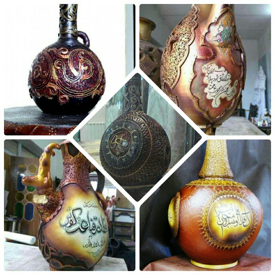 مجموعه ظروف با سطوح تزئینی
